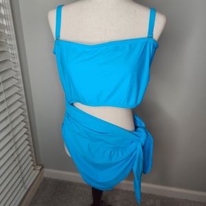 FTF (Fashion to Figure) Blue Cutout One Piece Size 3X